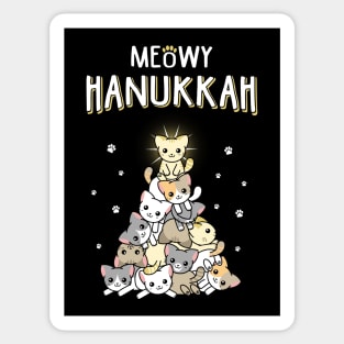 Meowy Hanukkah Sticker